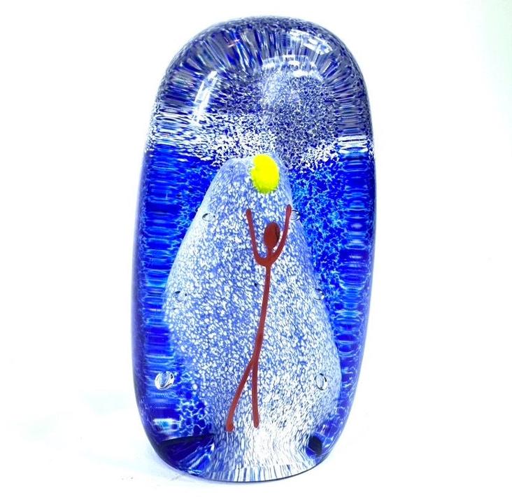 Art Glass Gullaskruf Paperweight – Carlos R Pebaqua, Vintage 1998Collectible Glass All Things Retro Store