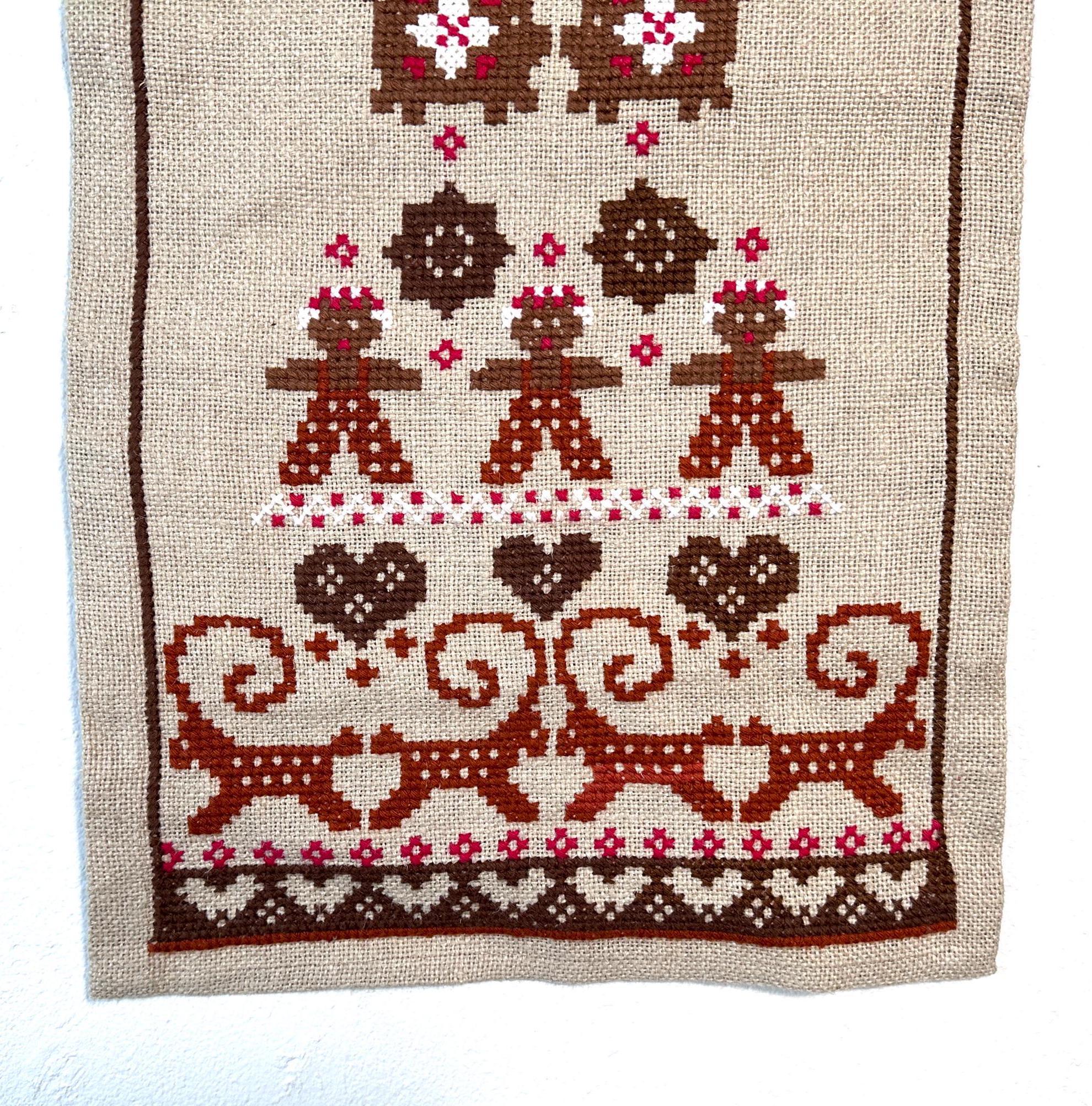 Candleholders / LightingVintage scandinavian christmas wall hanging – 1970s swedish folk art tapestry Image 4