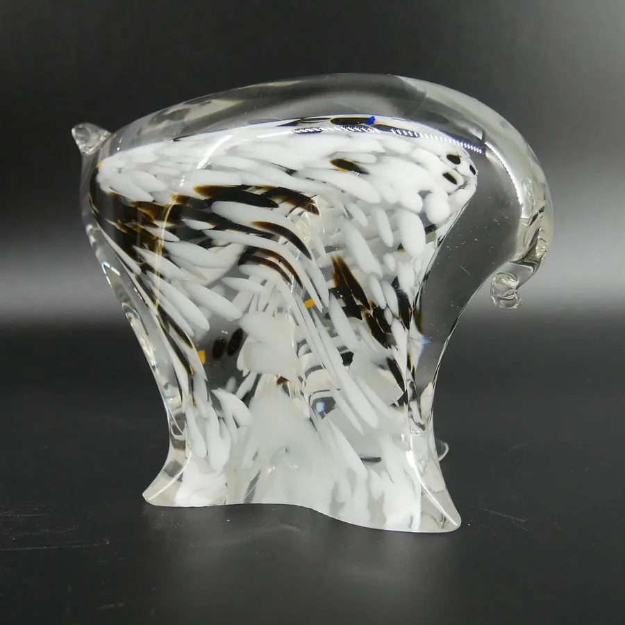 Collectible Glass, Home DecorScandinavian Art Glass Polar Bear – Vintage Fåglavik Sweden Crystal Figurine