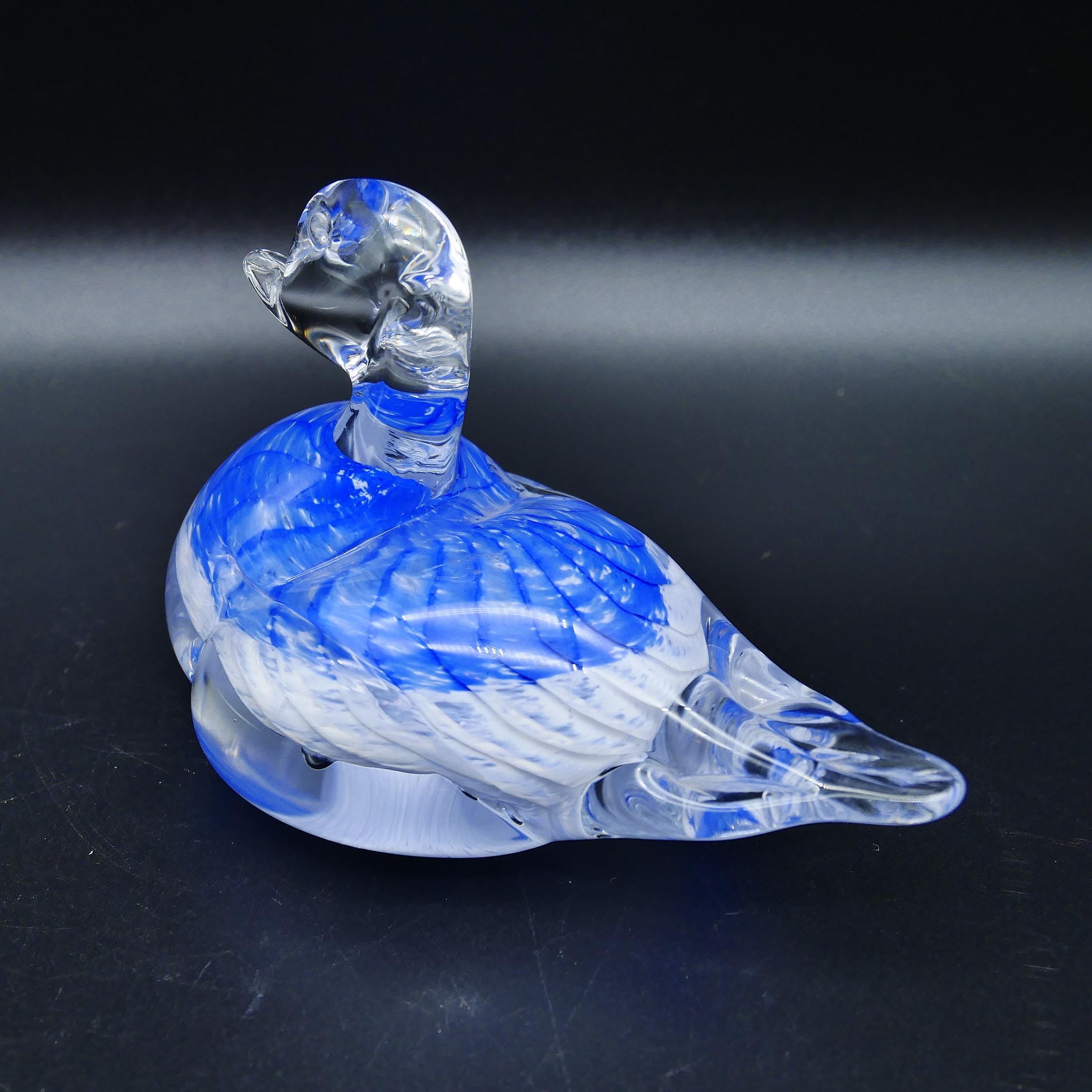 Collectible GlassBullicante art glass duck figurine - Swedish hand blown duck, 1970s Image 5