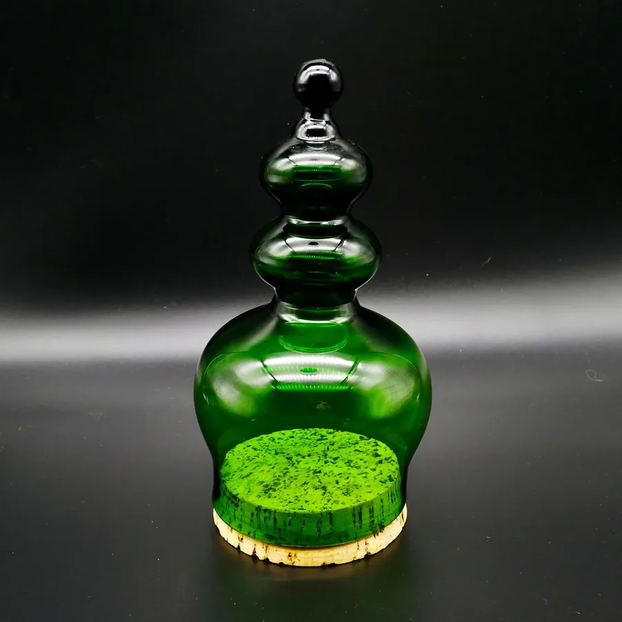Collectible GlassKosta Boda Green Glass Candy Jar, Storage Container designed by Bertil Vallien Design Image 3
