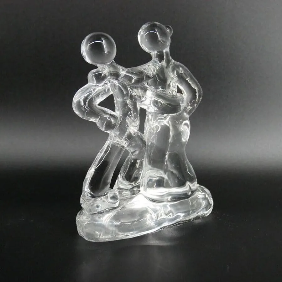 Collectible GlassVintage art glass dancing figures designed by Tyko Axelsson - Reijmyre Scandinavian Made in Sweden Image 5
