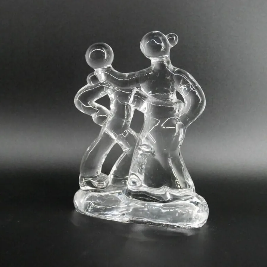 Collectible GlassVintage art glass dancing figures designed by Tyko Axelsson - Reijmyre Scandinavian Made in Sweden Image 6