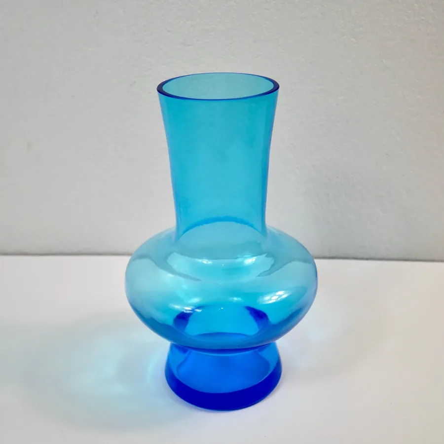 Collectible GlassVintage Blue Art Glass Vase – Bo Borgström, ASEDA Series, 1960s Swedish Design Image 2