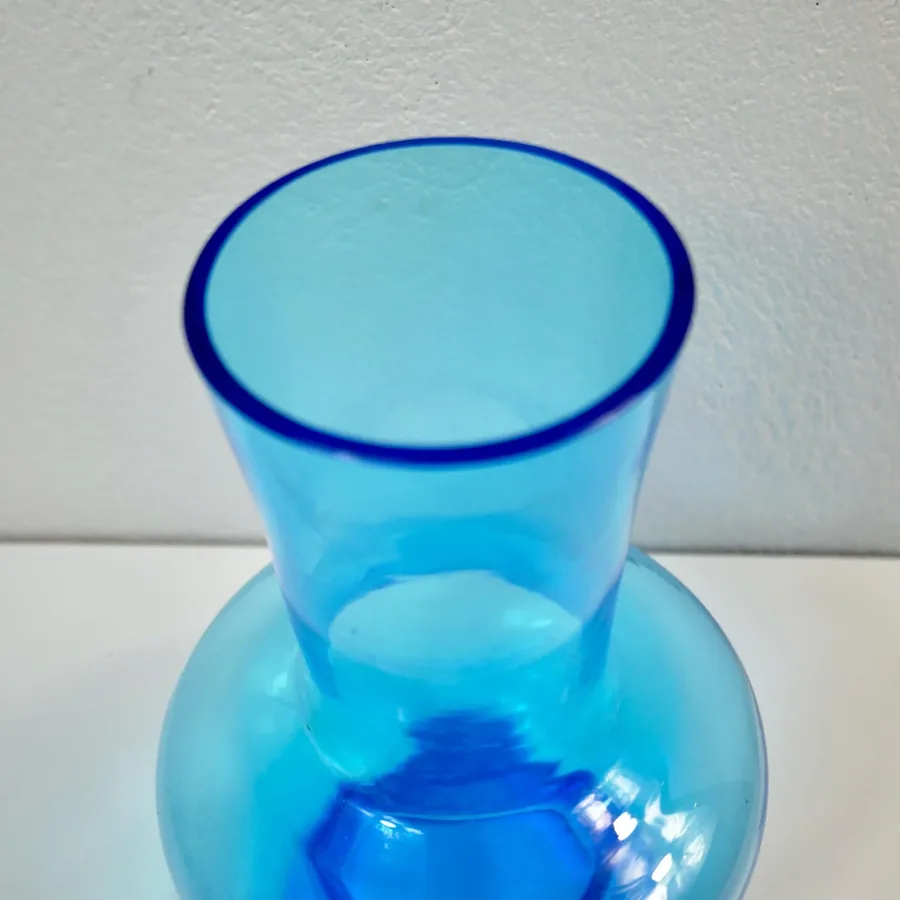 Collectible GlassVintage Blue Art Glass Vase – Bo Borgström, ASEDA Series, 1960s Swedish Design Image 3
