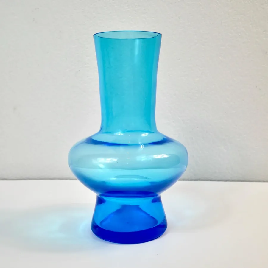 Collectible GlassVintage Blue Art Glass Vase – Bo Borgström, ASEDA Series, 1960s Swedish Design Image 5