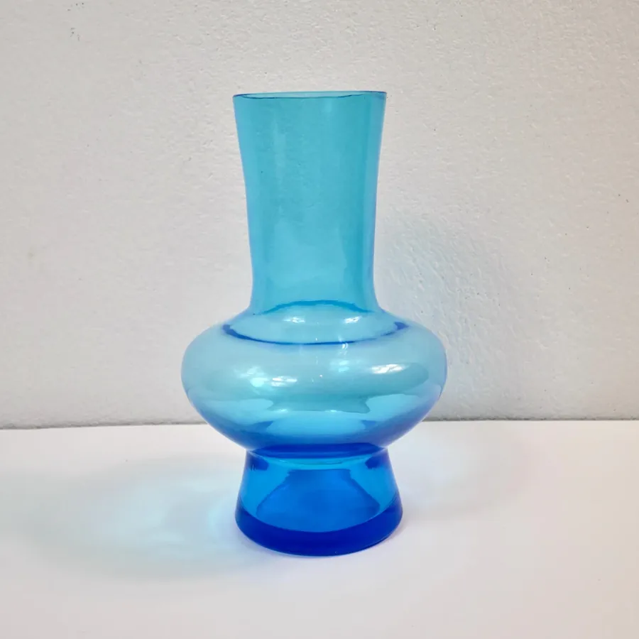 Collectible GlassVintage Blue Art Glass Vase – Bo Borgström, ASEDA Series, 1960s Swedish Design Image 6
