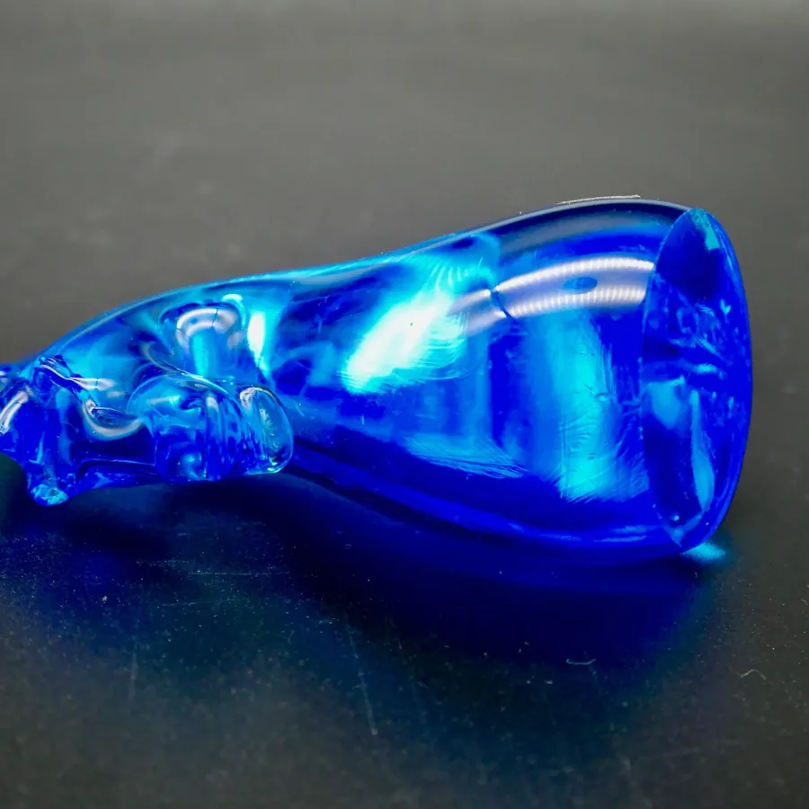 Collectible GlassVintage Blue Glass Horse Figurine paperweight from Sweden with original label Image 8