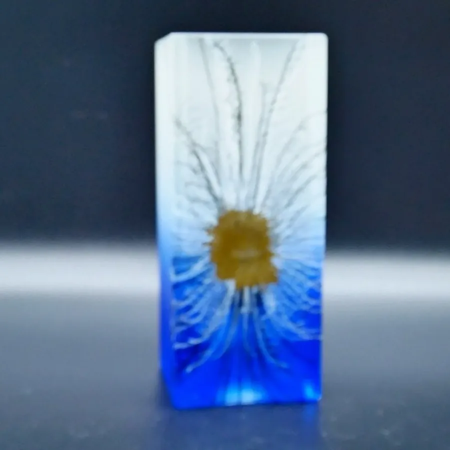 Collectible GlassVintage Bohemian Royal Blue & White Herner Glass Peacock Feather Vase | German Art Glass Image 3