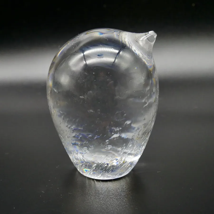 Collectible GlassVintage KOSTA Boda Art Glass Bird Paperweight | Goran Warff Design | Unusual Crystal Bird Sculpture Image 3