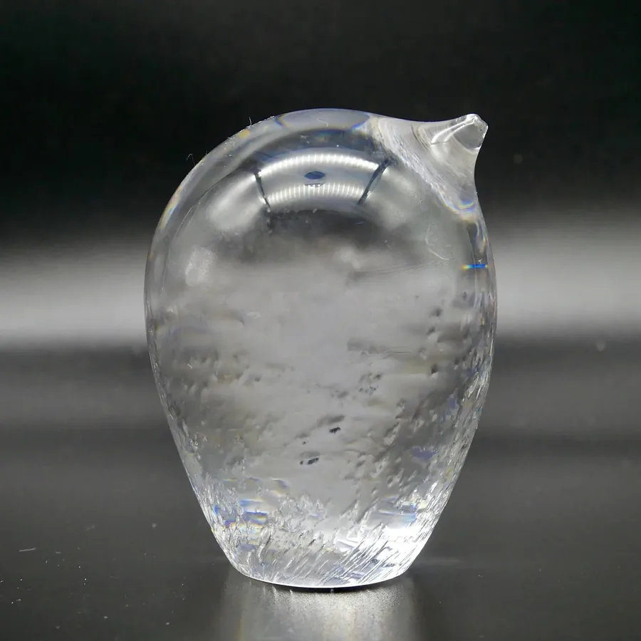 Collectible GlassVintage KOSTA Boda Art Glass Bird Paperweight | Goran Warff Design | Unusual Crystal Bird Sculpture Image 8