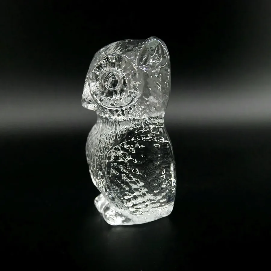 Collectible GlassVintage Kosta Boda Art Glass Owl Paperweight by Mats Jonasson – Mid-Century Sculpture Image 8