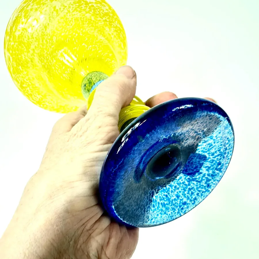 Collectible GlassVintage Scandinavian Art Glass Vase – Heino Lance Jan Stievens , Signed & Labeled Image 7