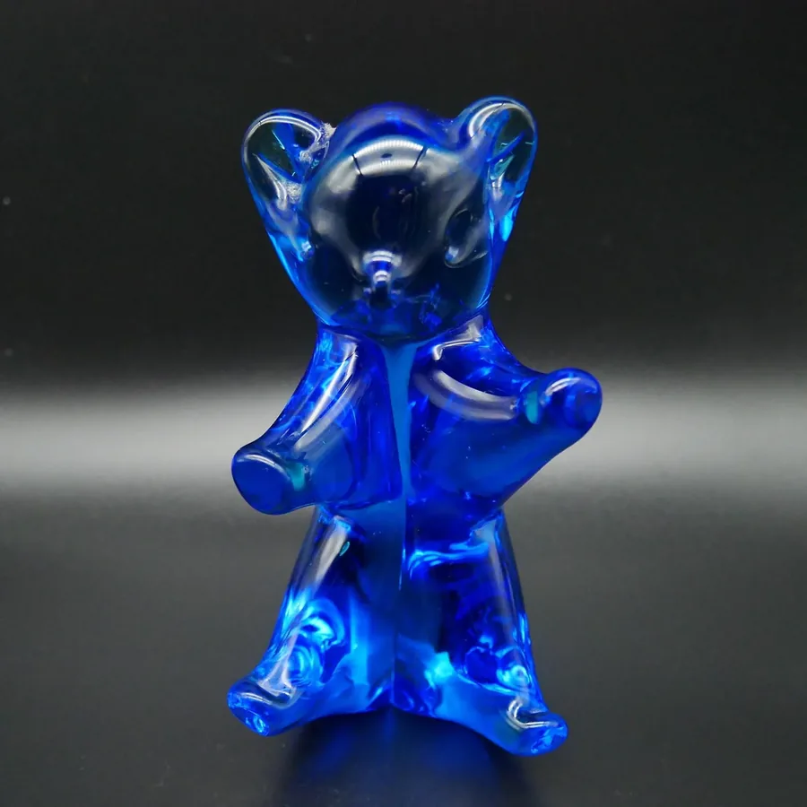 Collectible GlassVintage Scandinavian glass bear – 1970s blue glass Image 9