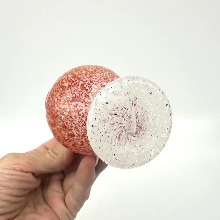 Collectible GlassVintage Scandinavian Miniature Red Glass Jug – Orrefors Art Glass, Signed Image 8