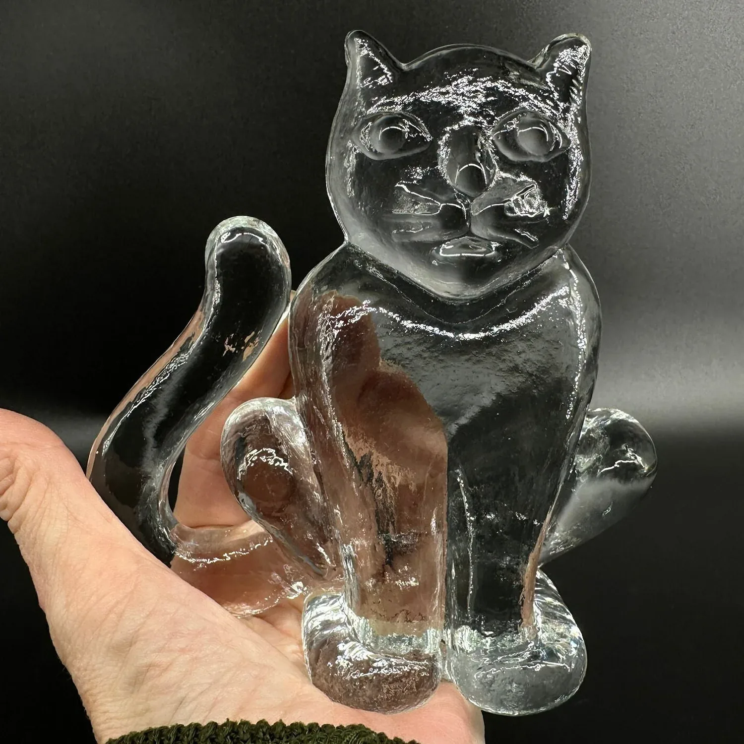 Kosta Boda Glass Cat – Large Vintage Figurine by Bertil Vallien, 14.5cmCollectible Glass All Things Retro Store