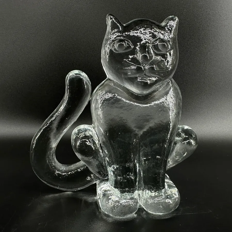 Kosta Boda Glass Cat – Large Vintage Figurine by Bertil Vallien, 14.5cmCollectible Glass All Things Retro Store