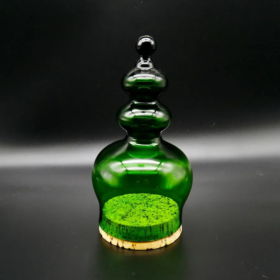 Kosta Boda Green Glass Candy Jar, Storage Container designed by Bertil Vallien DesignCollectible Glass All Things Retro Store