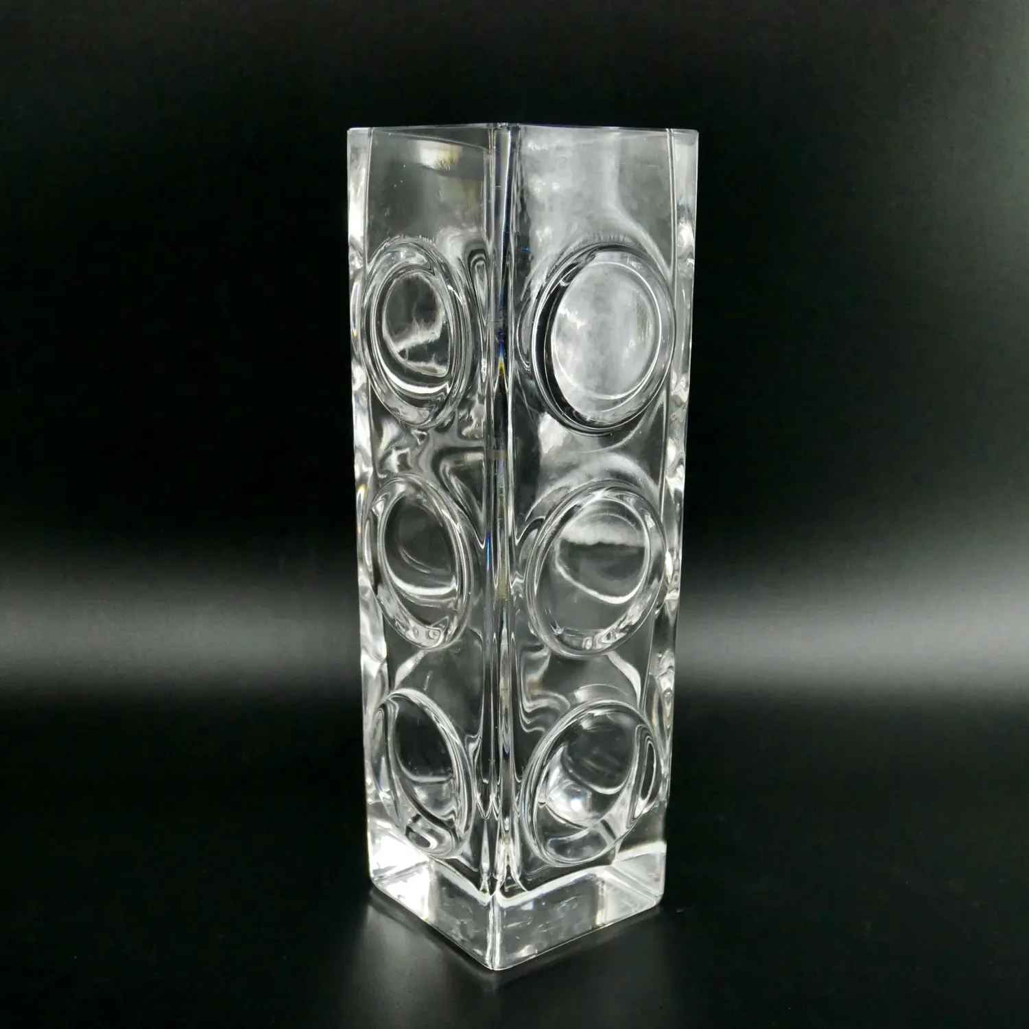 Mid-Century Skruf glass Vase – Bengt Edenfalk Signed, 1950sScandinavian Art Glass All Things Retro Store