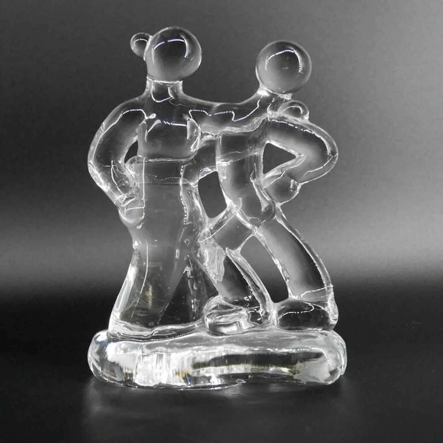 Vintage art glass dancing figures designed by Tyko Axelsson - Reijmyre Scandinavian Made in SwedenCollectible Glass All