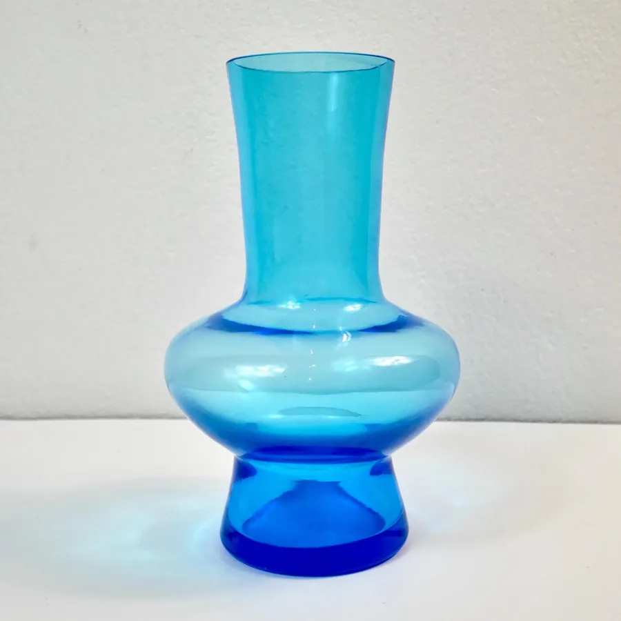 Vintage Blue Art Glass Vase – Bo Borgström, ASEDA Series, 1960s Swedish DesignCollectible Glass All Things Retro Store