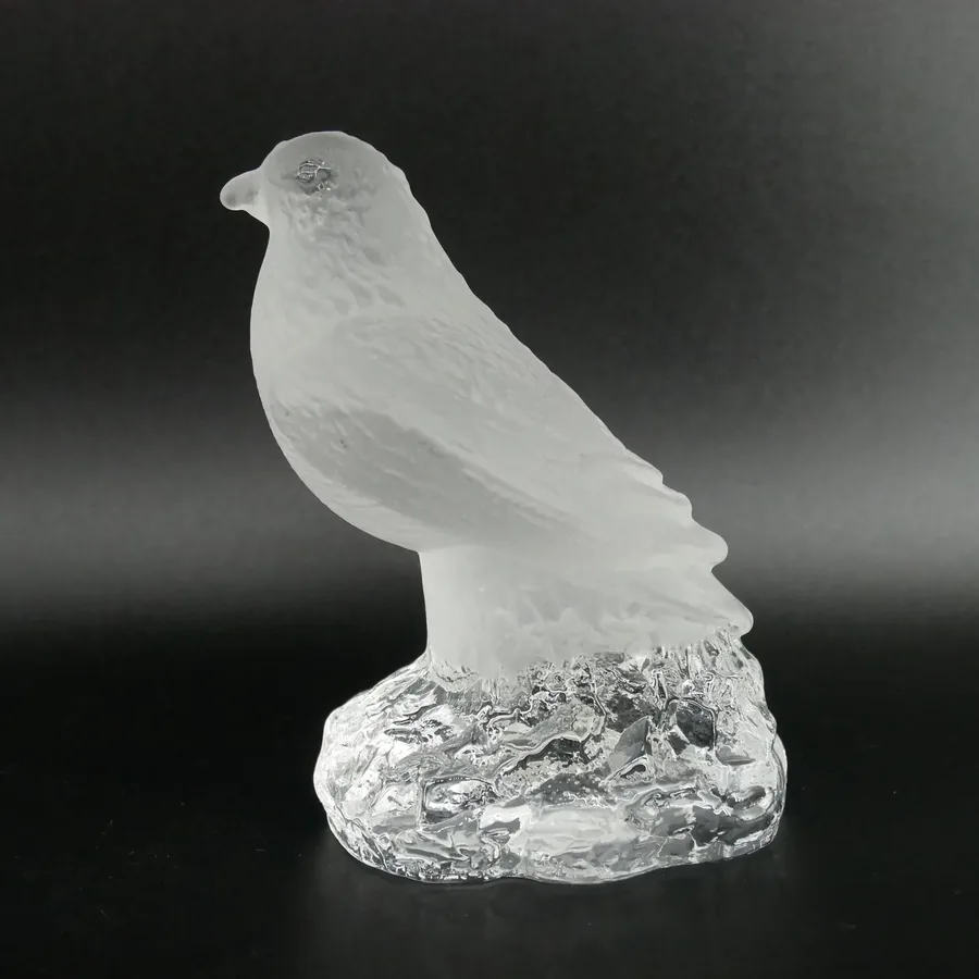 Vintage glass bird sculpture paperweight - Lindshammar Swedish 1960s bird figurineCollectible Glass All Things Retro Store