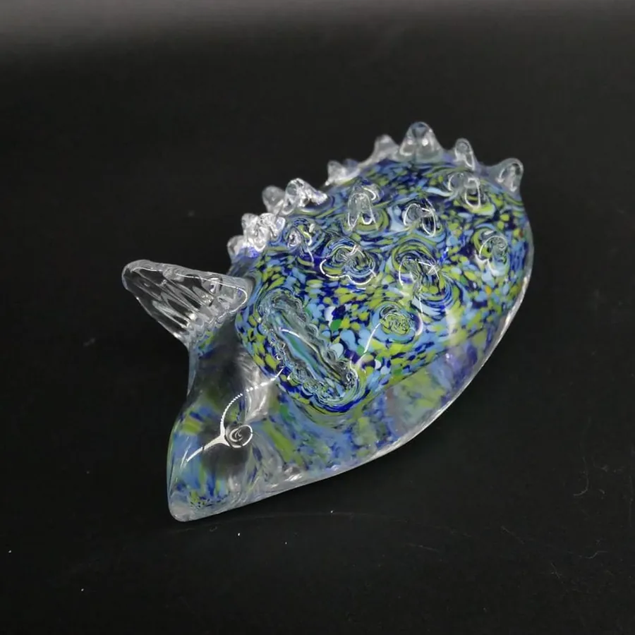 Vintage Glass Hedgehog Figurine – Scandinavian Art Glass SculptureCollectible Glass All Things Retro Store