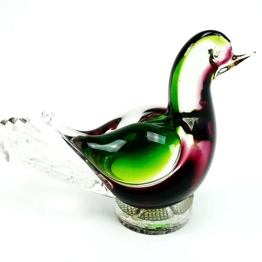 Vintage Murano Glass Bird Sculpture – 1960s Italian Art Glass Dove FigurineCollectible Glass All Things Retro Store