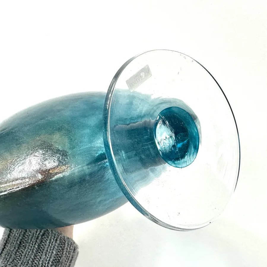 Scandinavian Art Glass, Vintage Glass VasesKosta Boda Art Glass Vase: Kjell Engman Bon Bon Series Bottom View