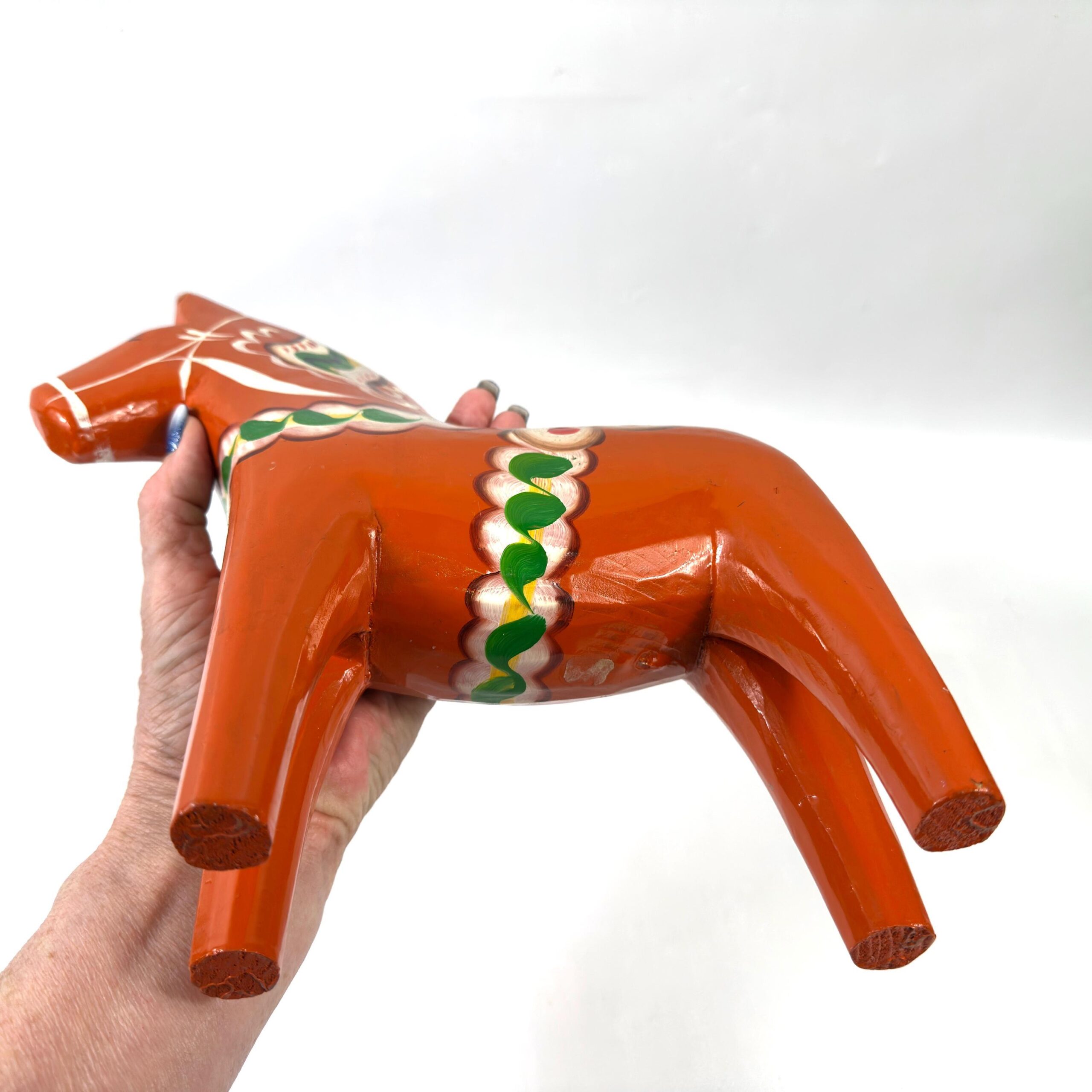 Decorative Objects & CuriosDala horse figurine, hand-painted wood, nils olsson, 26 cm Angled View