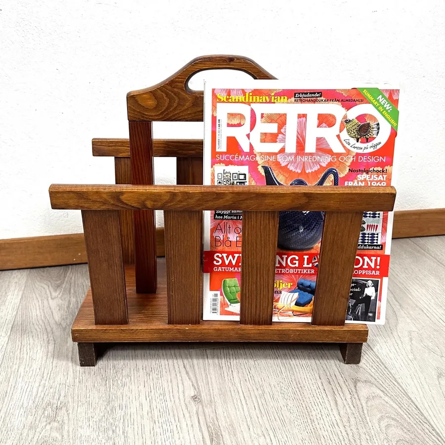 Danish Wood Magazine Rack – Mid-Century Modern Vintage 1960sFurniture & Larger Pieces All Things Retro Store