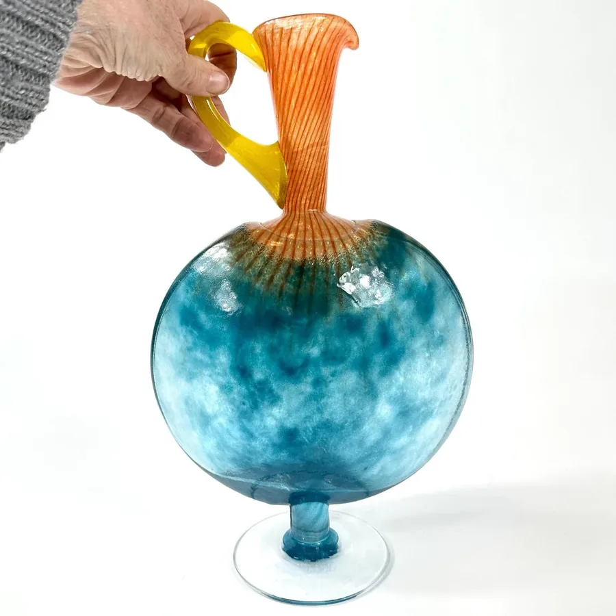 Scandinavian Art Glass, Vintage Glass VasesKosta Boda Art Glass Vase: Kjell Engman Bon Bon Series Detail Shot