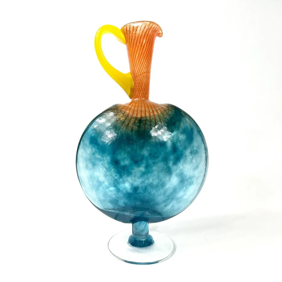Scandinavian Art Glass, Vintage Glass VasesKosta Boda Art Glass Vase: Kjell Engman Bon Bon Series Front View