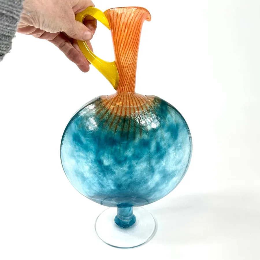 Scandinavian Art Glass, Vintage Glass VasesKosta Boda Art Glass Vase: Kjell Engman Bon Bon Series Image 7