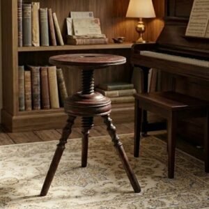 Antique Adjustable Wooden Piano Stool Late 19th CenturyFurniture & Larger Pieces All Things Retro Store