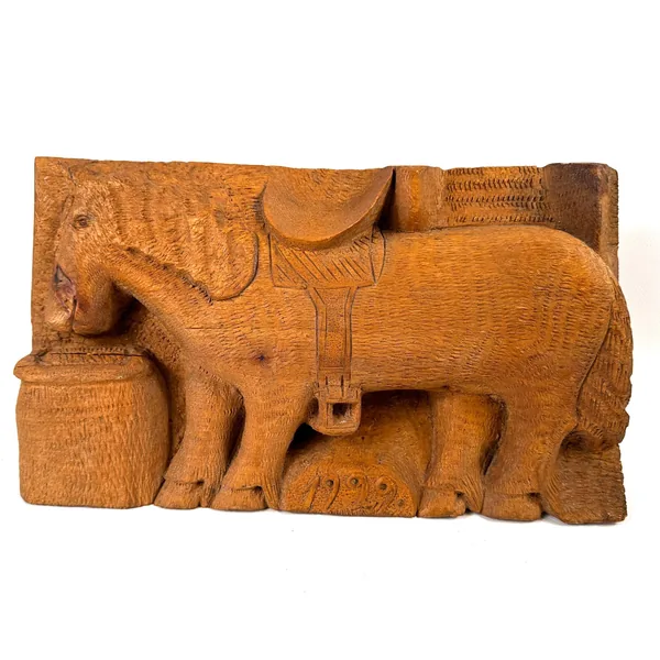 Decorative Objects & CuriosHand Carved Wooden Horse Sculpture 1929 Scandinavian Folk Art Image 7