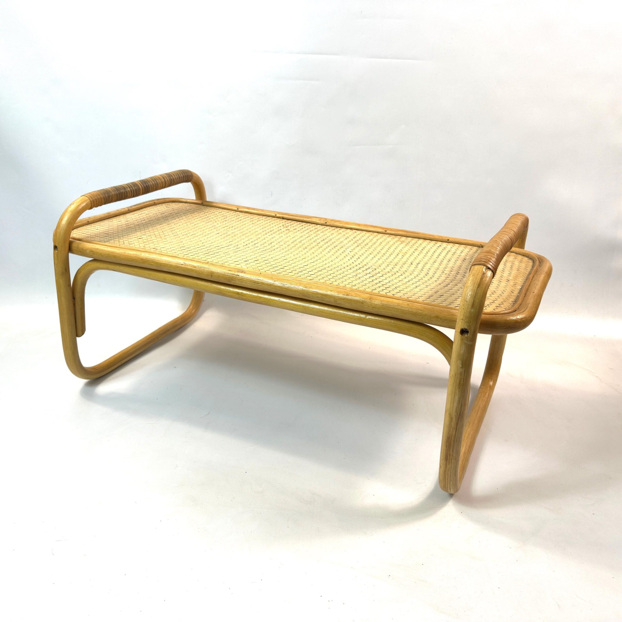 Furniture & Larger PiecesVintage Bamboo Breakfast Tray – Mid-Century Rattan Image 10