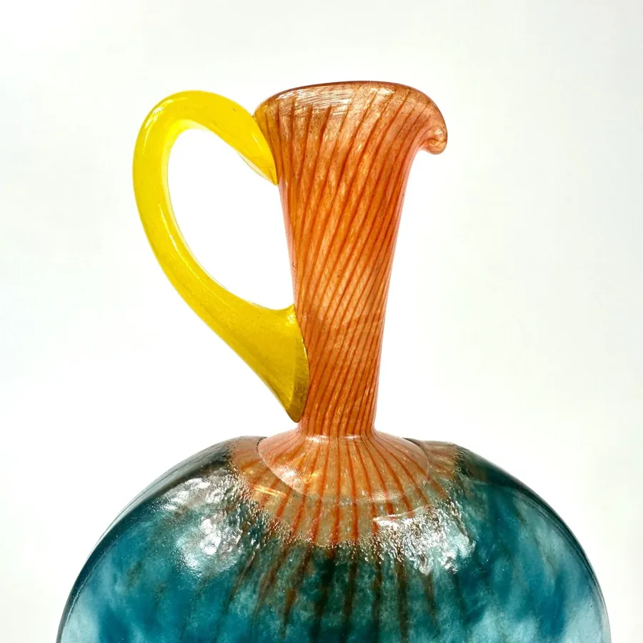 Scandinavian Art Glass, Vintage Glass VasesKosta Boda Art Glass Vase: Kjell Engman Bon Bon Series Top View