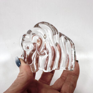 Kosta Boda Glass Musk Ox by Bertil Vallien Sweden 1970sGlass Sculptures & Figurines All Things Retro Store