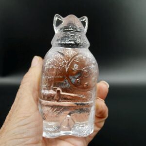 Lindshammar Viking Figurine Glass Paperweight 1970s SwedenGlass Sculptures & Figurines All Things Retro Store