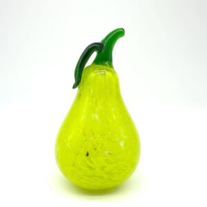Kosta Boda Glass Pear - Mid-Century Yellow Fruit SculptureGlass Sculptures & Figurines All Things Retro Store