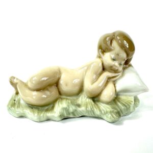 Lladró Sleeping Angel Cherub Figurine Vintage Spanish PorcelainMid Century Pottery & Ceramics All Things Retro Store