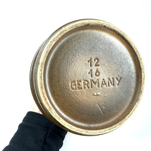 Base of vase showing impressed maker's mark 1216 GERMANY on flat circular underside