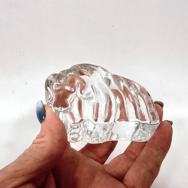Glass Sculptures & FigurinesKosta Boda Glass Musk Ox by Bertil Vallien Sweden 1970s Image 8