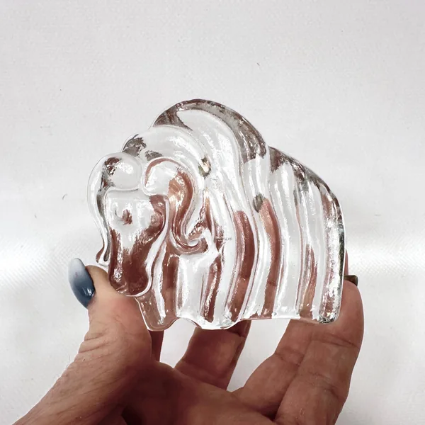 Kosta Boda Glass Musk Ox by Bertil Vallien Sweden 1970sGlass Sculptures & Figurines All Things Retro Store