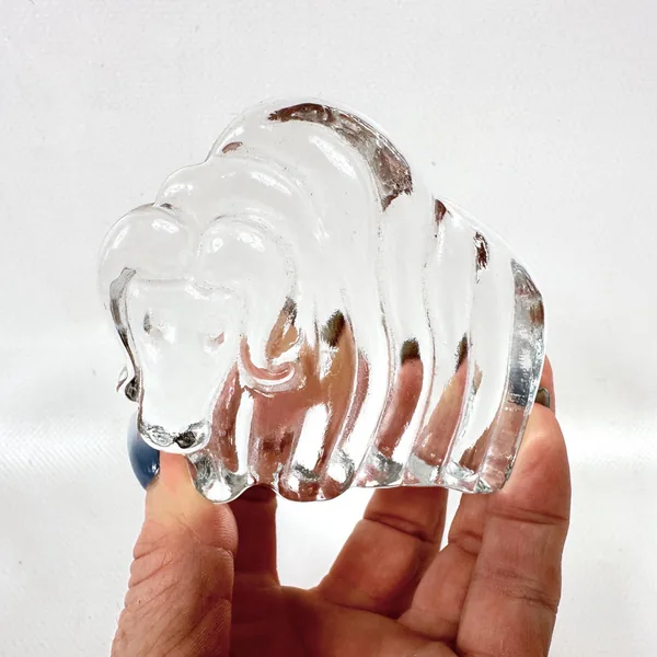 Glass Sculptures & FigurinesKosta Boda Glass Musk Ox by Bertil Vallien Sweden 1970s Image 9