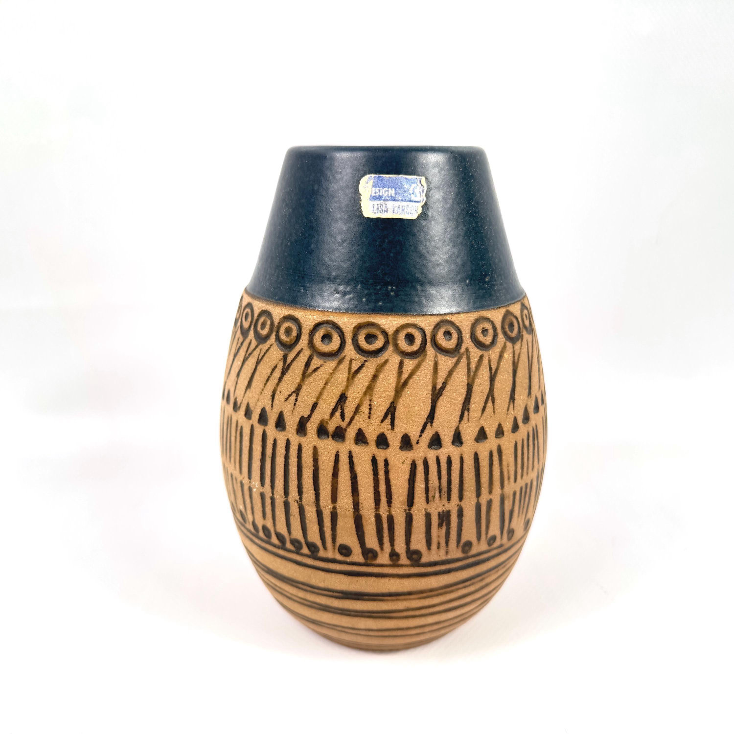 Lisa Larson Stoneware Vase Gustavsberg Studio Sweden 1960sMid Century Pottery & Ceramics All Things Retro Store