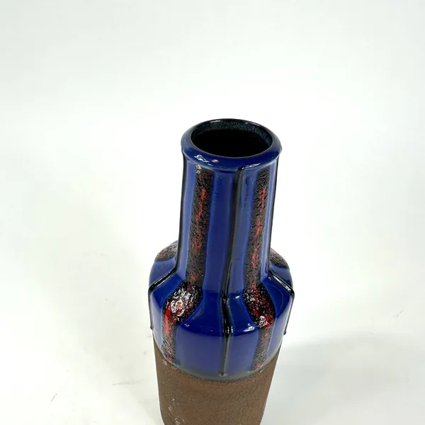 Overhead angled perspective of vase rim showing interior opening depth, exterior shoulder curve, and shoulder junction glazin