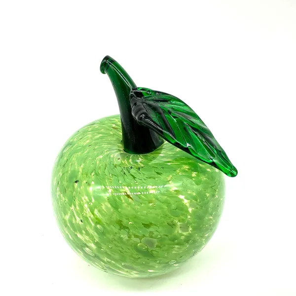 Glass Sculptures & FigurinesKosta Boda Glass Apple Sculpture Large Swedish Mid Century Art Image 5