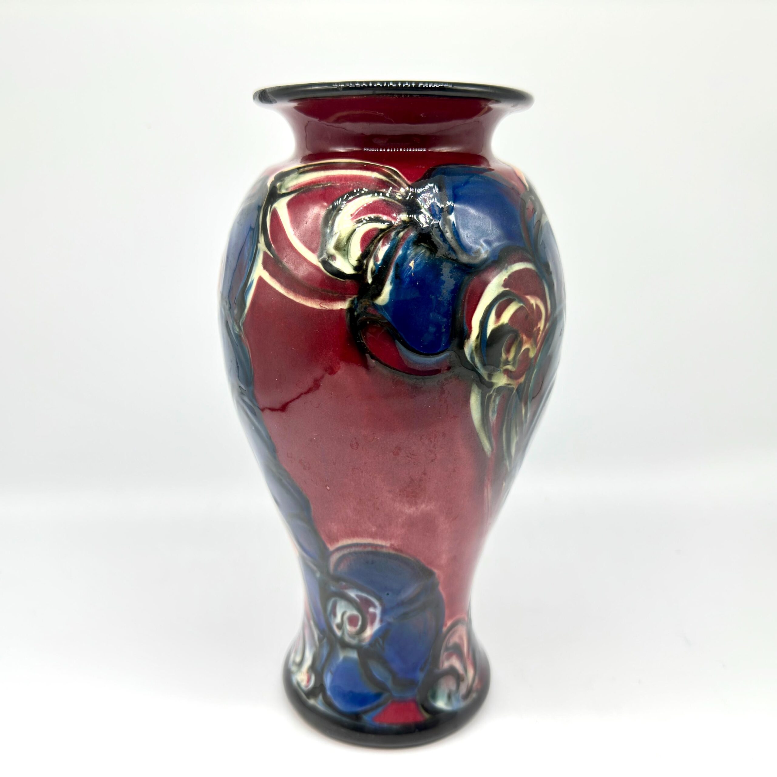 Danico vase alternate side view showing full height proportions and glaze depth from different angle